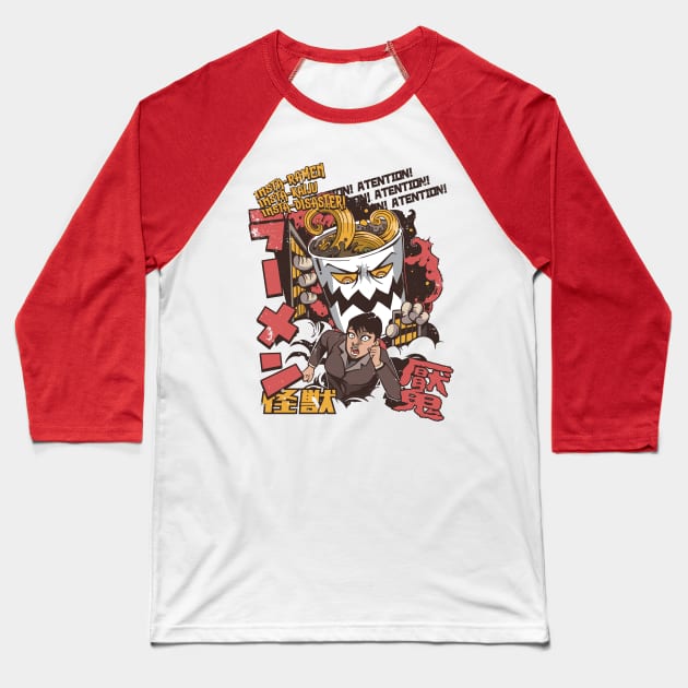 The Ramen Attack Baseball T-Shirt by Safdesignx